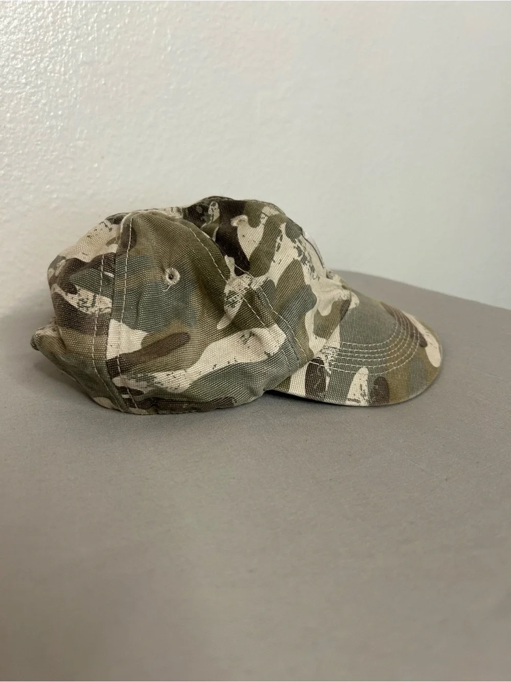 Infant Carhartt Camo Cap in Green and Tan with Logo Patch